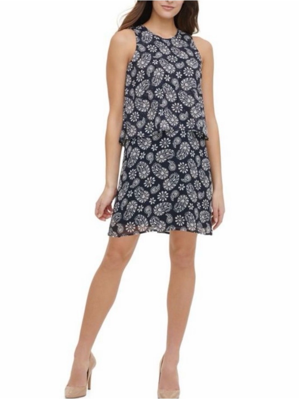 Tommy Hilfiger Chiffon Paisley Shift Dress